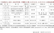 2019～2020学年第一学期第11周（11月11日—11月17日）主要活动安排