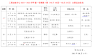 2021～2022学年第一学期第7周（10月18日—10月24日）主要活动安排