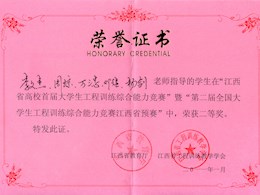 江西省大学生工程训练综合能力竞赛预赛二等奖教师2                          