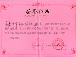 江西省大学生工程训练综合能力竞赛预赛二等奖教师3                          