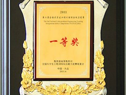 第二届全国大学生工程训练综合能力竞赛奖牌                              